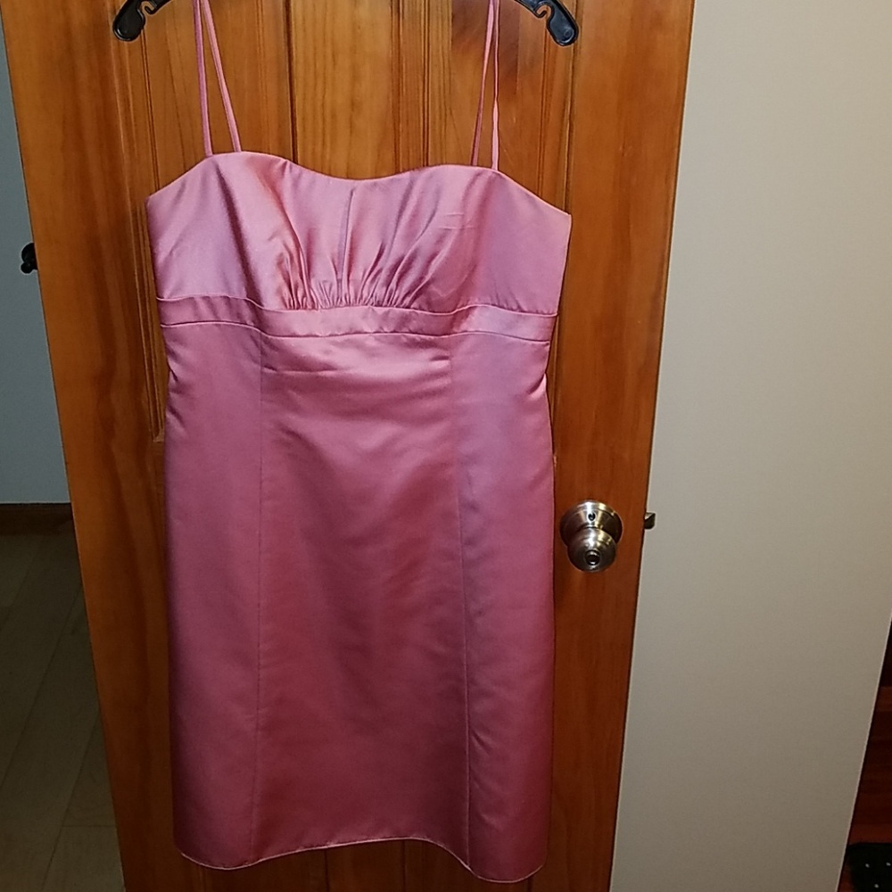Bridesmaid dress pink Straps Pockets